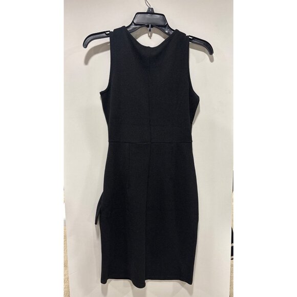 Romeo + Juliet Couture Black Textured Sleeveless Dress With Waist Tie Size Small - Picture 2 of 10